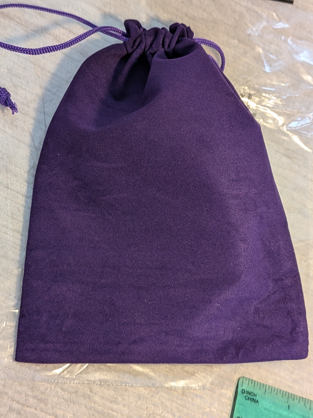 Purple Velvety Drawstring Jewelry Pouch - 20 Pack of Velvety Bags - Picture 2 of 9